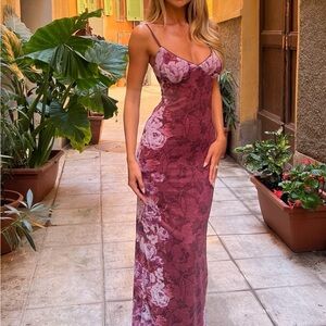 Tiger Mist Women's Maxi Dress - Julianna - Rose Stripe